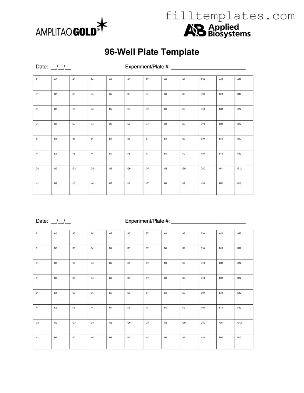 Download 96 Well Template