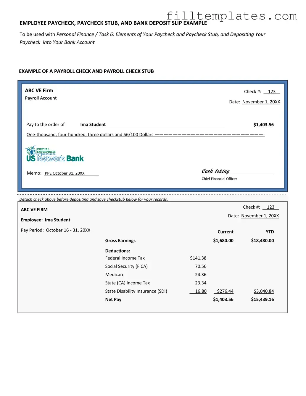 Download Payroll Check Template