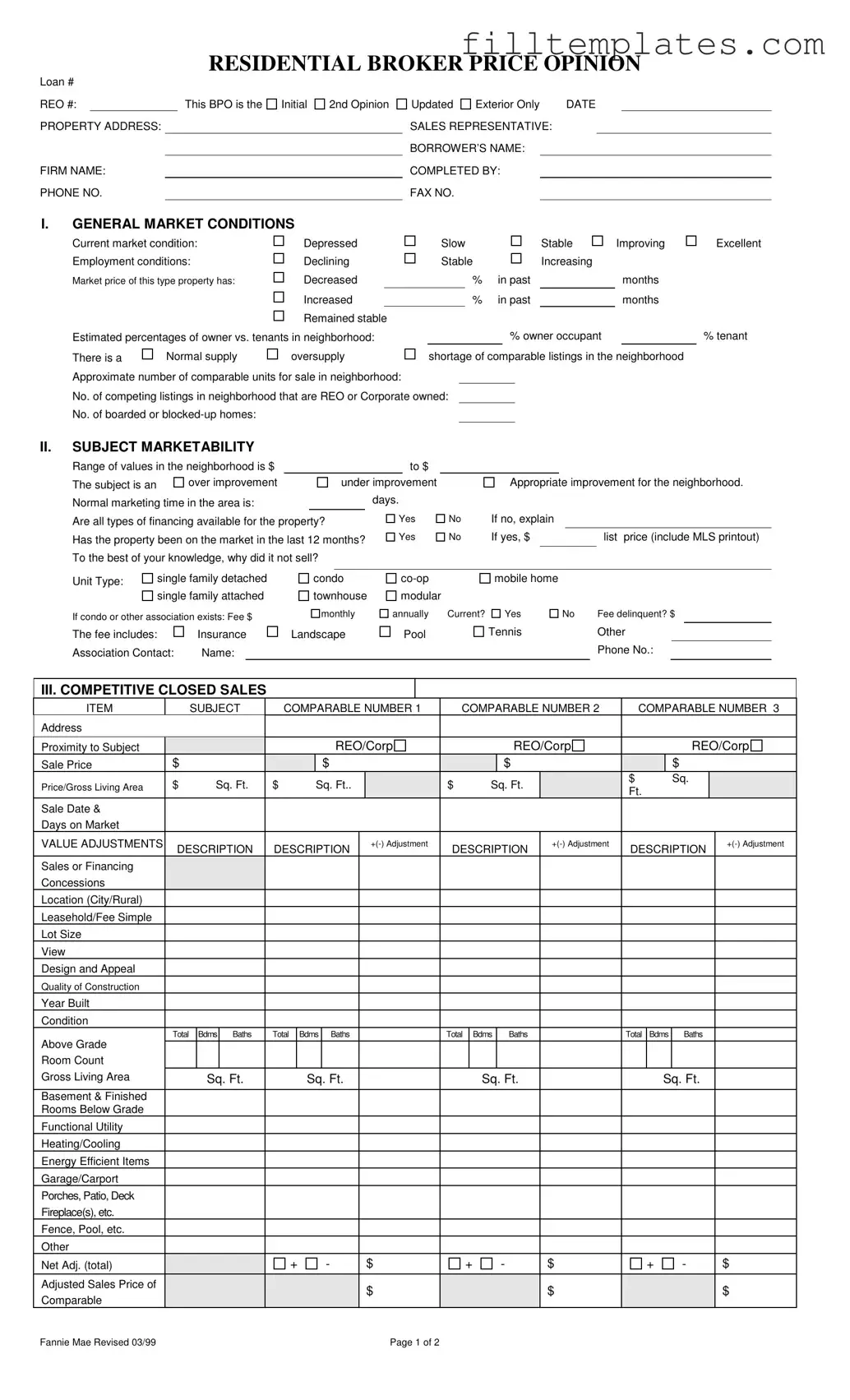 Download Broker Price Opinion Template