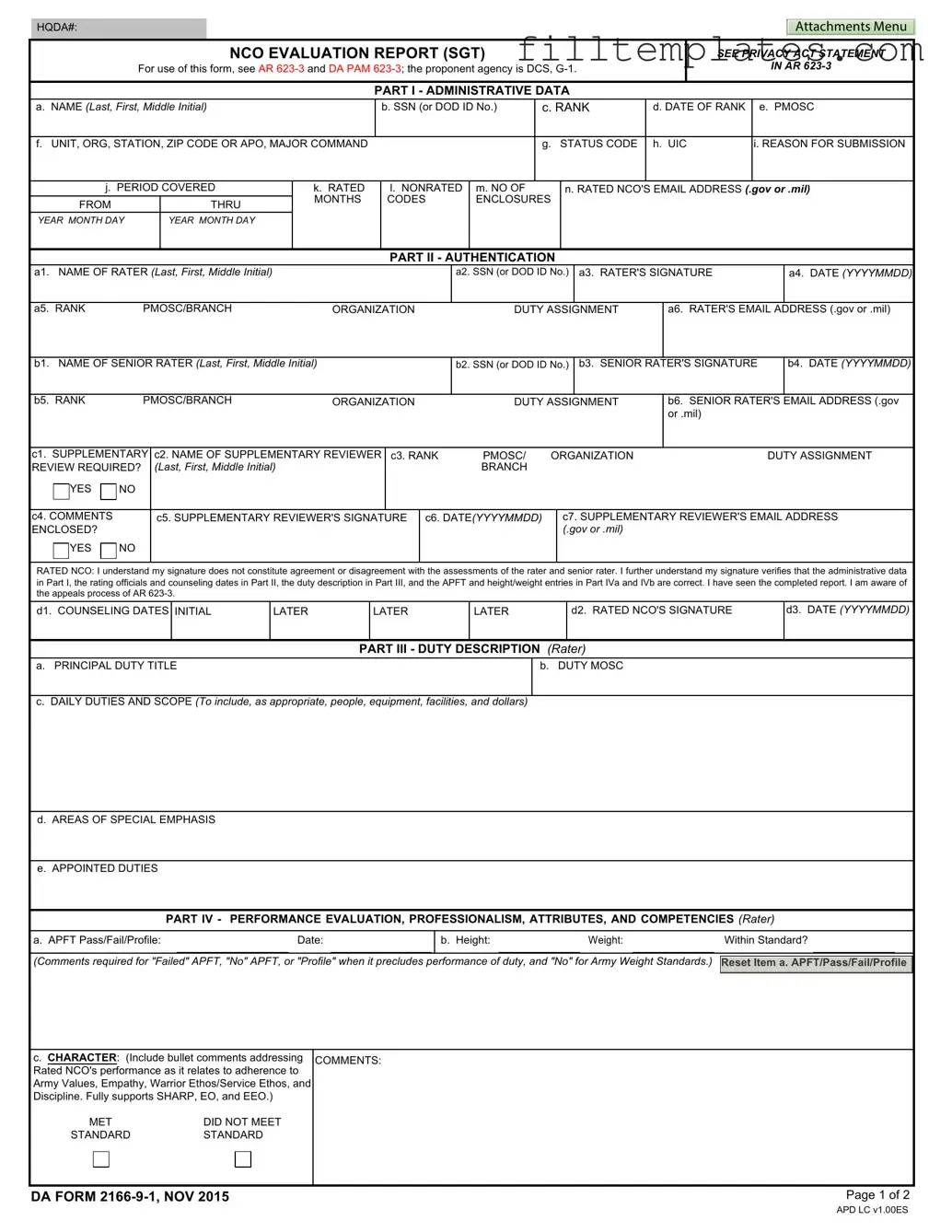 Download Da 2166 9 1 Template
