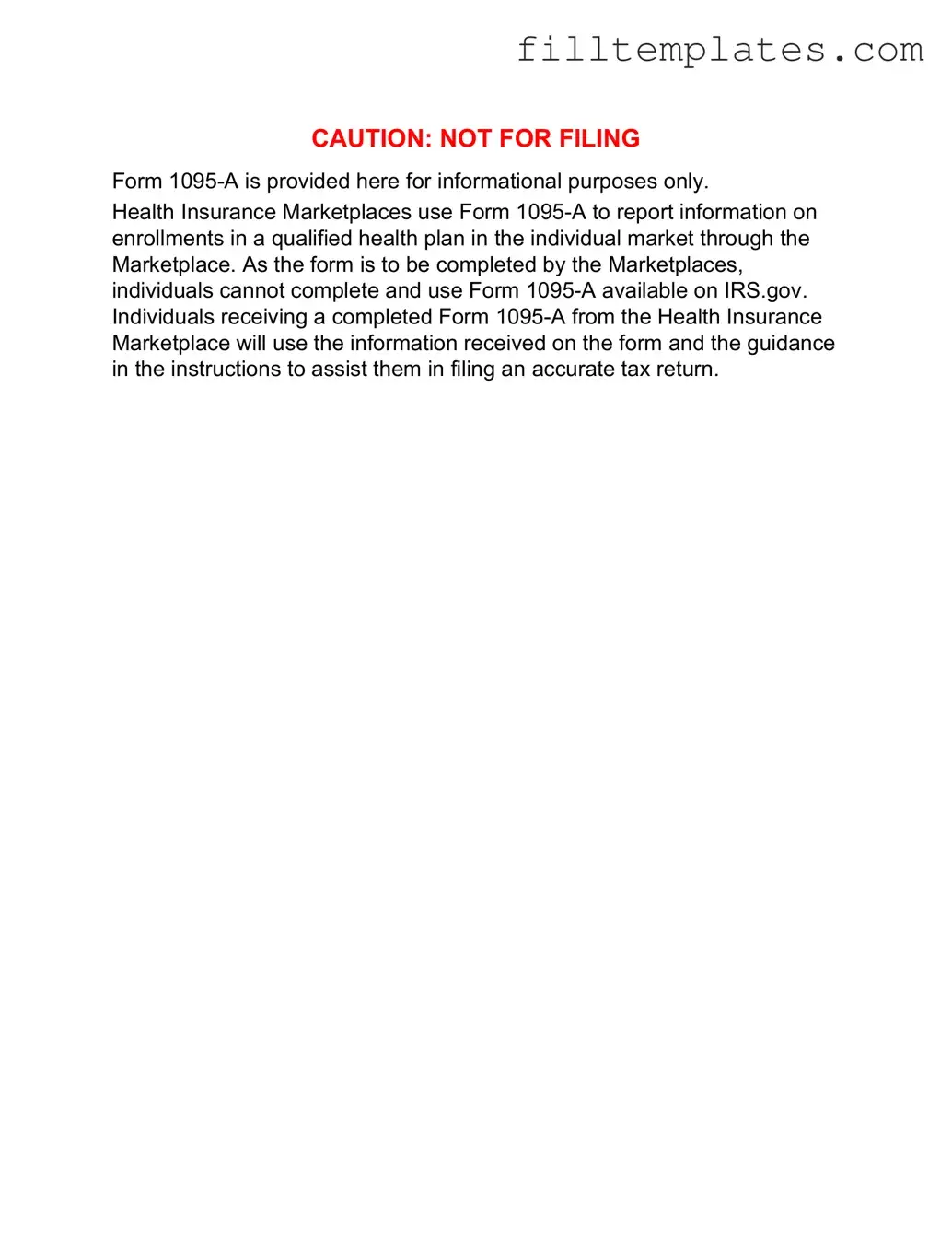 Download IRS 1095-A Template