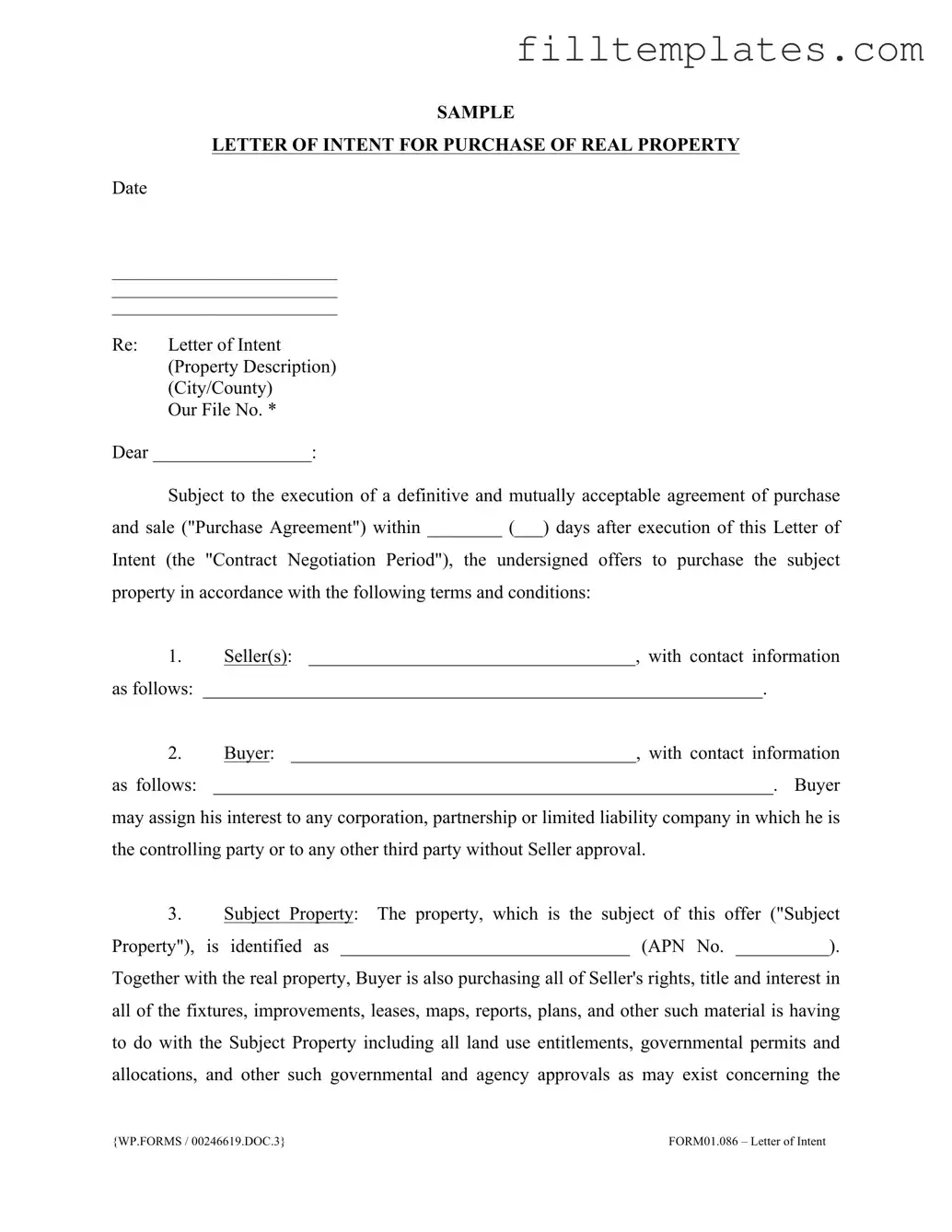 Download Letter To Purchase Land Template