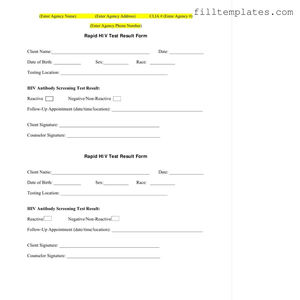 Download Negative Hiv Test Template
