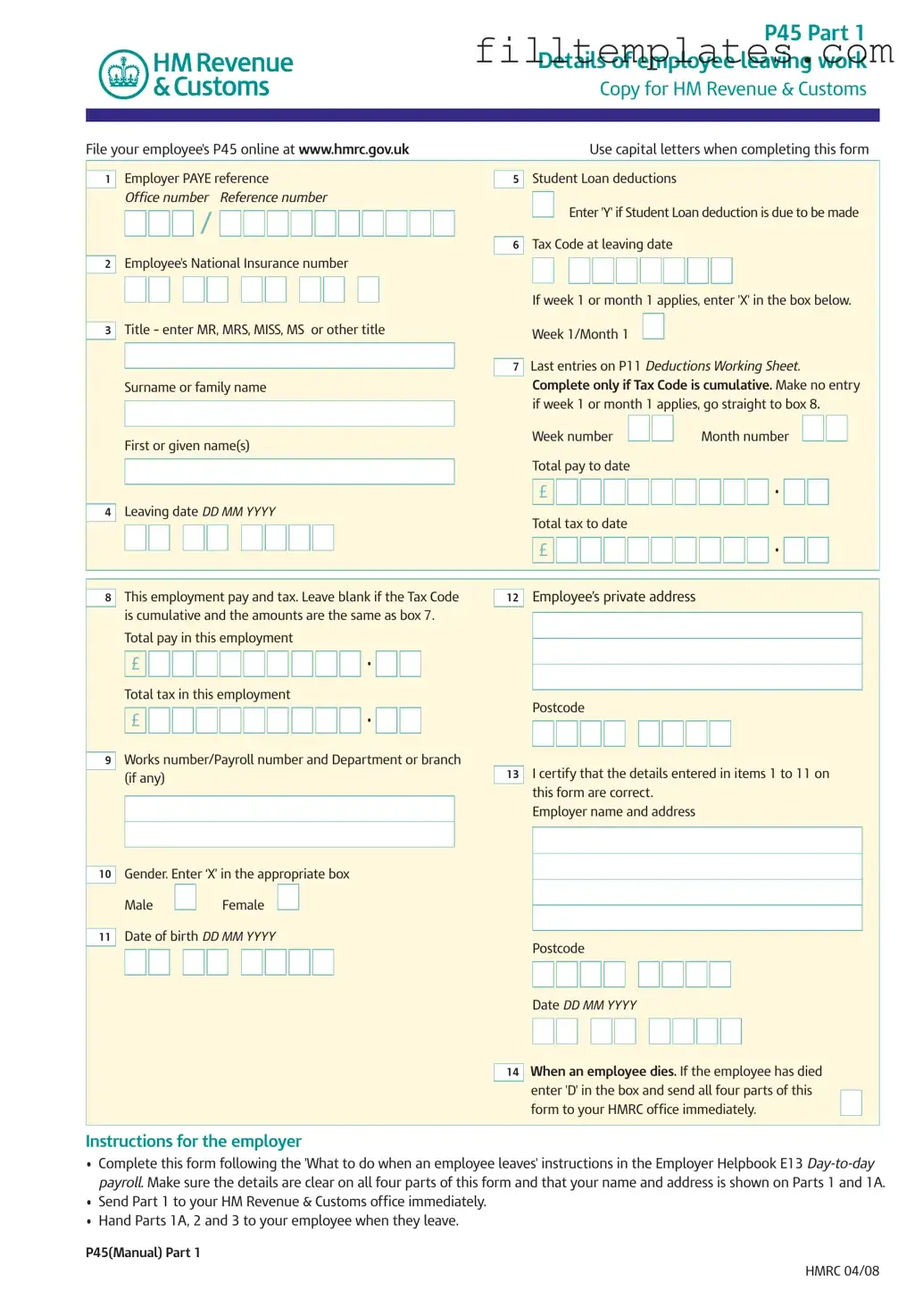 Download P 45 It Template
