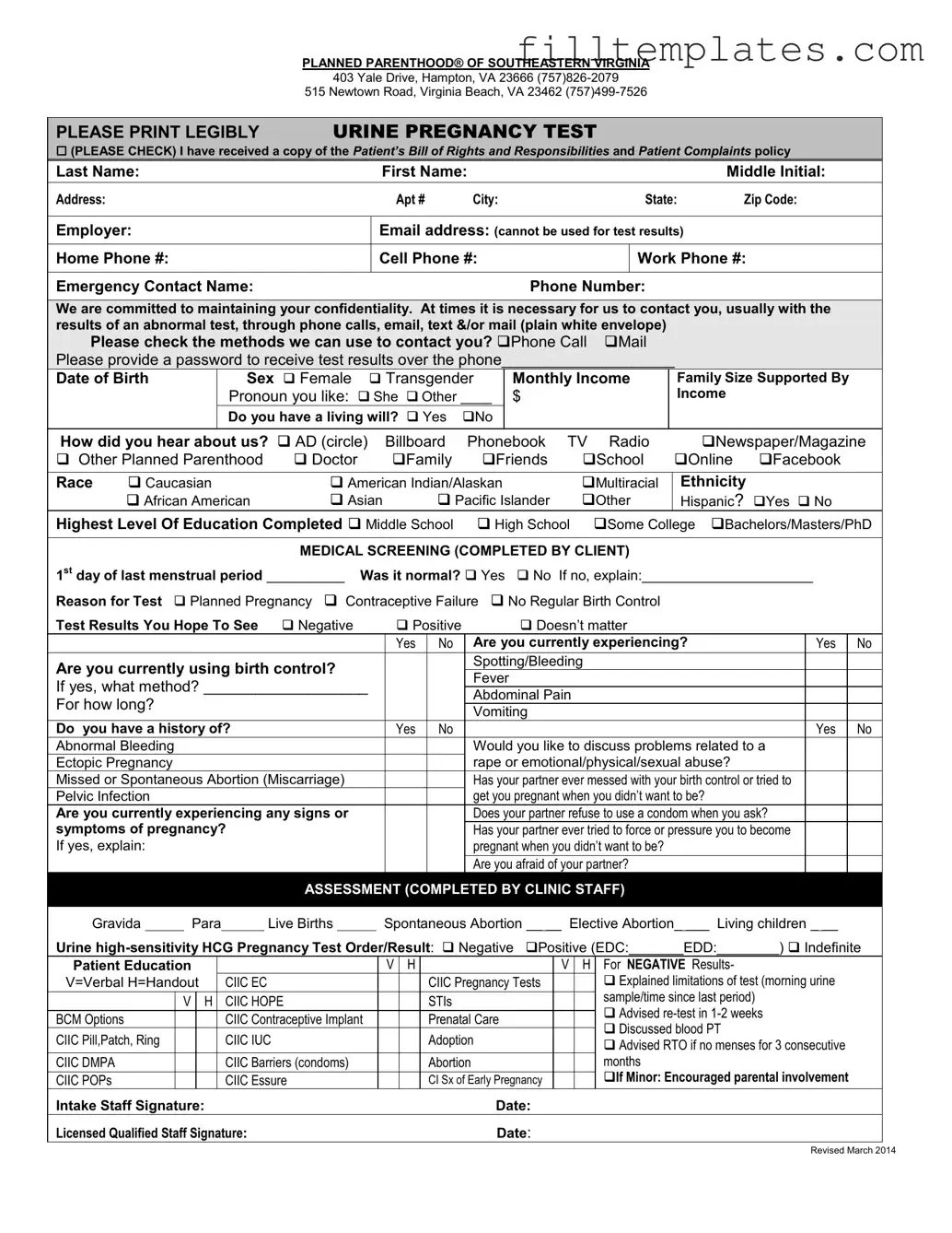 Download Planned Parenthood Proof Template