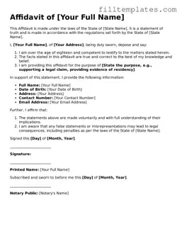 Free Affidavit Template