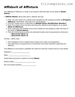Free Affidavit of Affixture Template