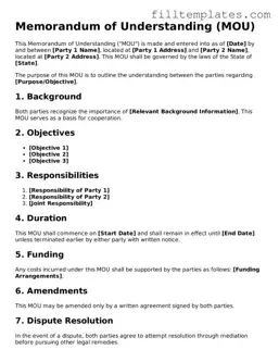 Free Memorandum of Understanding Template