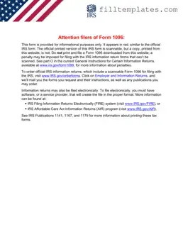 Download IRS 1096 Template