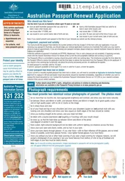 Download Australian Passport Renewal Template