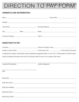 Download Authorization And Direction Pay Template