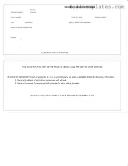 Download Auto Insurance Card Template