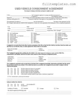 Download Car Consignment Template