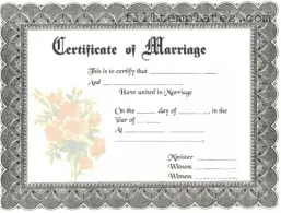 Download Marriage Certificate Template