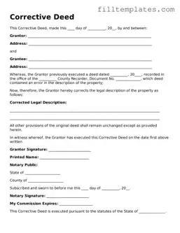Free Corrective Deed Template