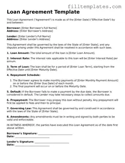 Free Loan Agreement Template