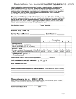 Download Netspend Dispute Template