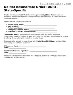 Free Do Not Resuscitate Order Template
