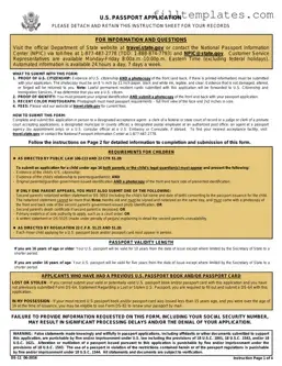 Download DS-11 U.S. Passport application Template