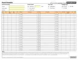 Download Electrical Panel Schedule Template