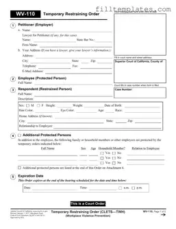 Download Fake Restraining Order Template