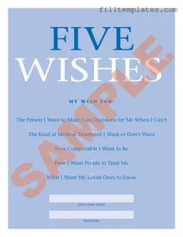 Download 5 Wishes Document Template
