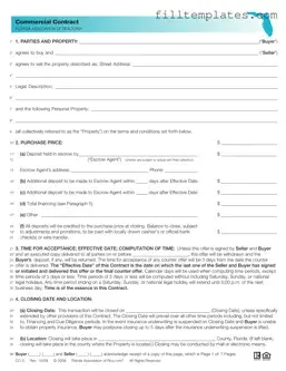 Download Florida Commercial Contract Template