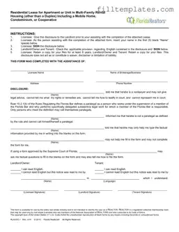 Download Florida Realtors Residential Lease Template
