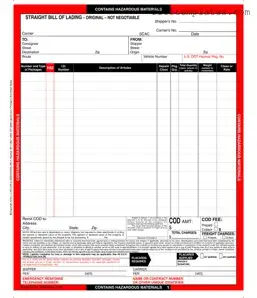 Download Hazard Bill Of Ladden Template