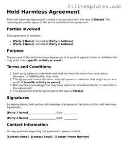 Free Hold Harmless Agreement Template