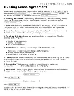 Free Hunting Lease Agreement Template