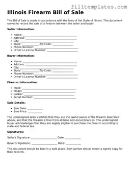 Official Firearm Bill of Sale Template for the State of Illinois