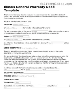 Official Deed Template for the State of Illinois