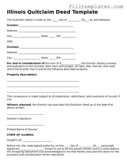 Official Quitclaim Deed Template for the State of Illinois