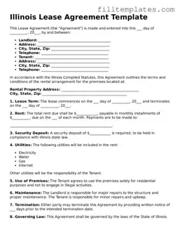 Official Lease Agreement Template for the State of Illinois