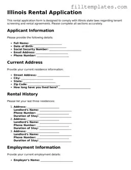 Official Rental Application Template for the State of Illinois