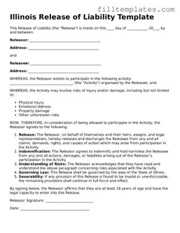 Official Release of Liability Template for the State of Illinois