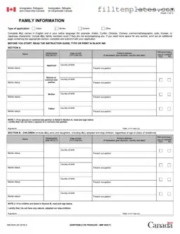Download Imm 5645 Template