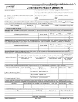 Download IRS 433-F Template