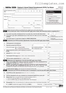 Download IRS 940 Template