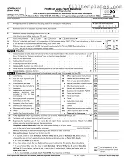 Download IRS Schedule C 1040 Template