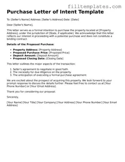Free Purchase Letter of Intent Template