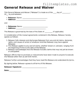 Free General Release and Waiver Template