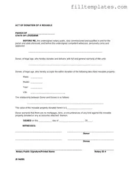 Download Louisiana act of donation Template