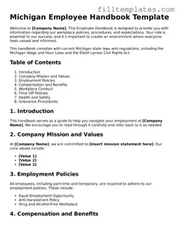 Official Employee Handbook Template for the State of Michigan