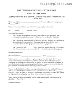 Download Miscarriage Discharge Paper Template