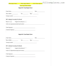Download Negative Hiv Test Template