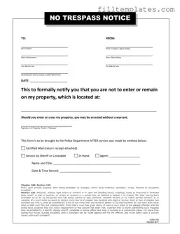 Download No Trespassing Letter Template
