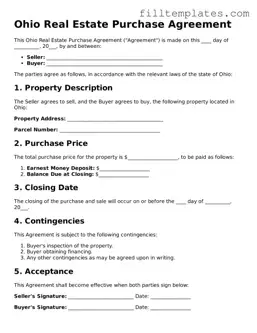 Official Real Estate Purchase Agreement Template for the State of Ohio