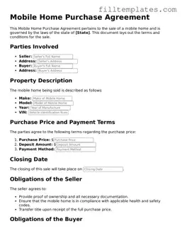 Free Mobile Home Purchase Agreement Template